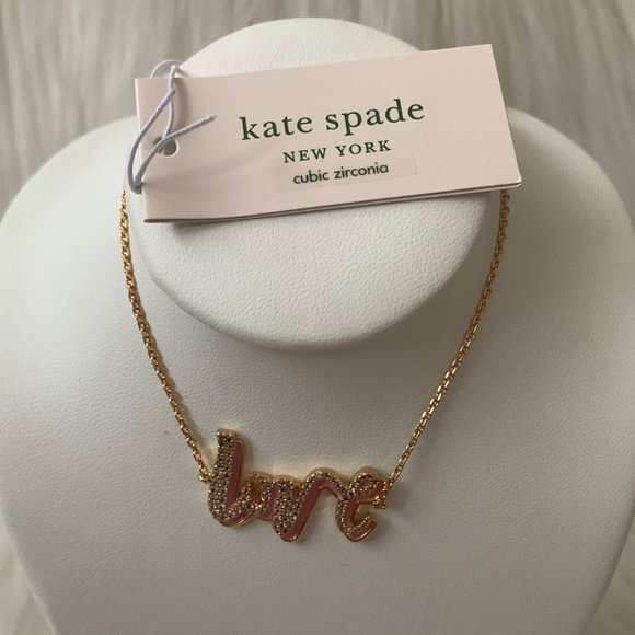 kate spade Jewelry - KATE SPADE Say Yes Pave Crystal Love Bracelet in Gold